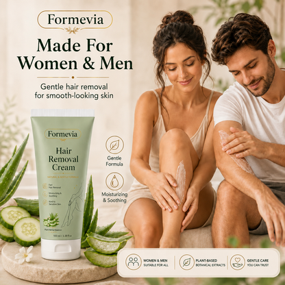 Formevia™ Natural Gentle Hair Removal Cream | For Women & Men, Sensitive Skin