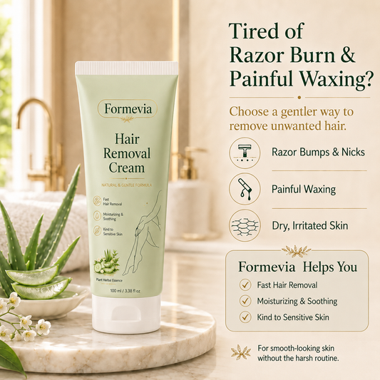 Formevia™ Natural Gentle Hair Removal Cream | For Women & Men, Sensitive Skin