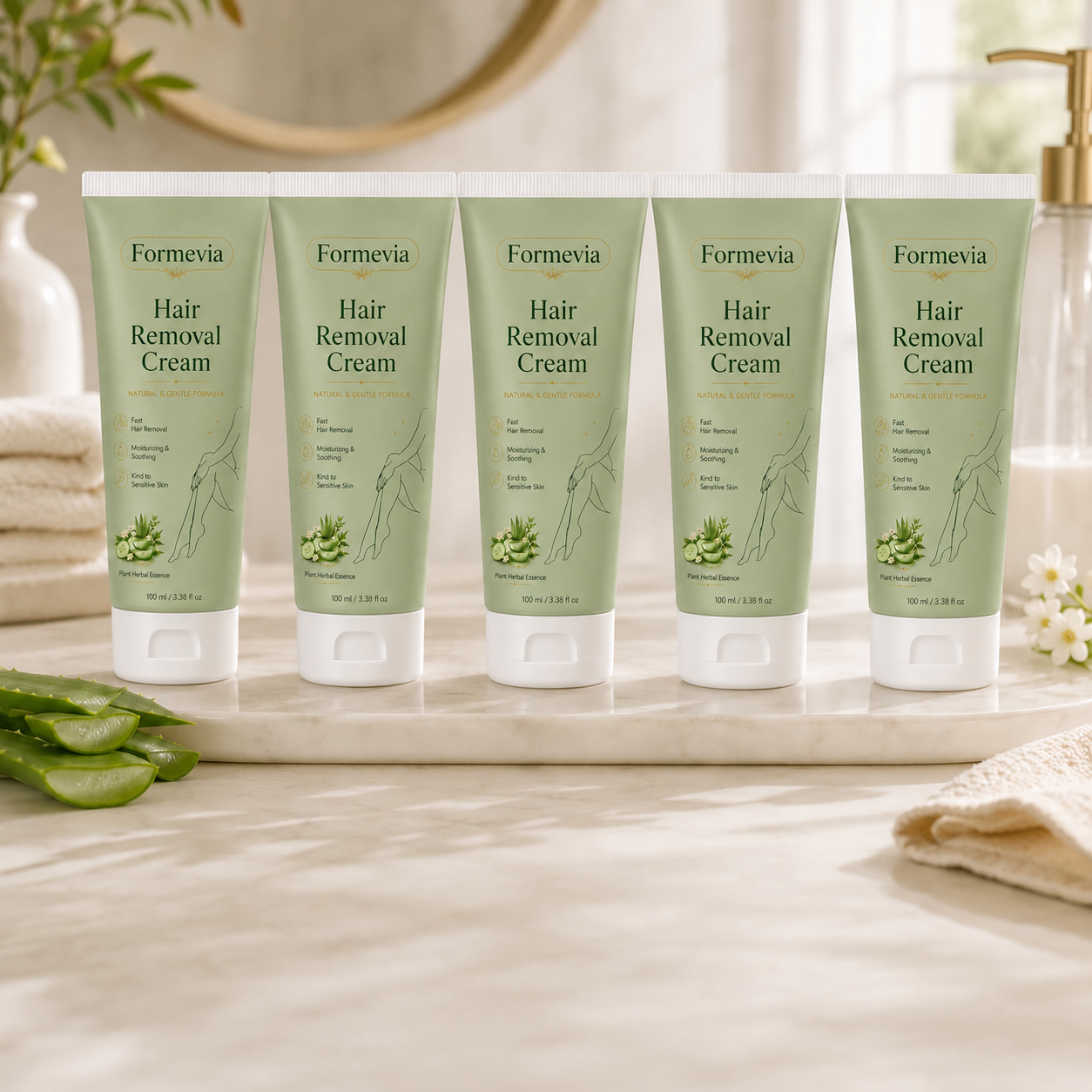 Formevia™ Natural Gentle Hair Removal Cream | For Women & Men, Sensitive Skin